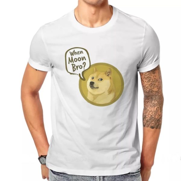 T-shirt Doge coin "When Moon"